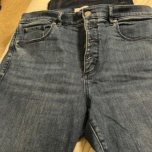 Loft size 12 button down crop jeans